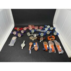 Geneva Donna Vivi Watch Lot 27 Women's Fashion Watches New Tagged Acrylic Link